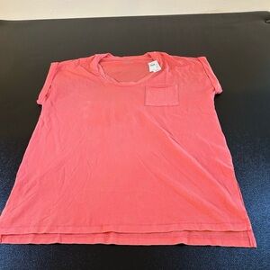 Aerie Pocket T-Shirt Relaxed Fit Short Sleeve
Oversized Top Coral Small NWT